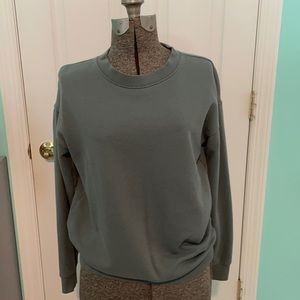 Aerie Oversized Olive Green Crewneck Sweatshirt